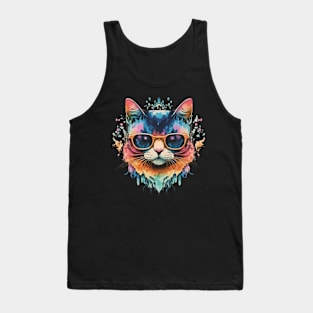 Tie Dye Cat Tank Top